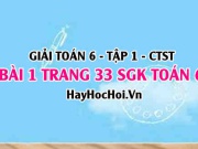 Giải bài 1 trang 33 Toán 6 Tập 1 SGK Chân trời sáng tạo: Số nguyên tố và hợp số